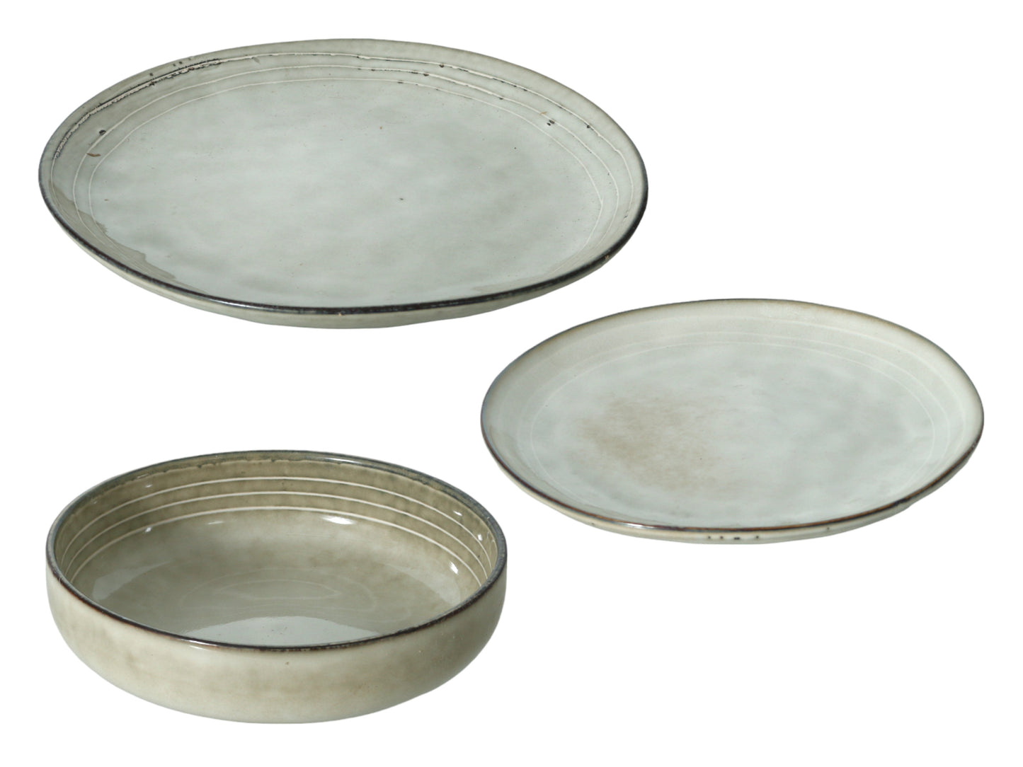 12-Piece Cream Ceramic Dinner Set - Complete Service - GlassLink