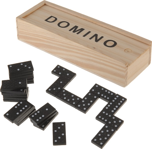 Wooden Domino Set – 28-Piece Classic Game in Wooden Box - GlassLink