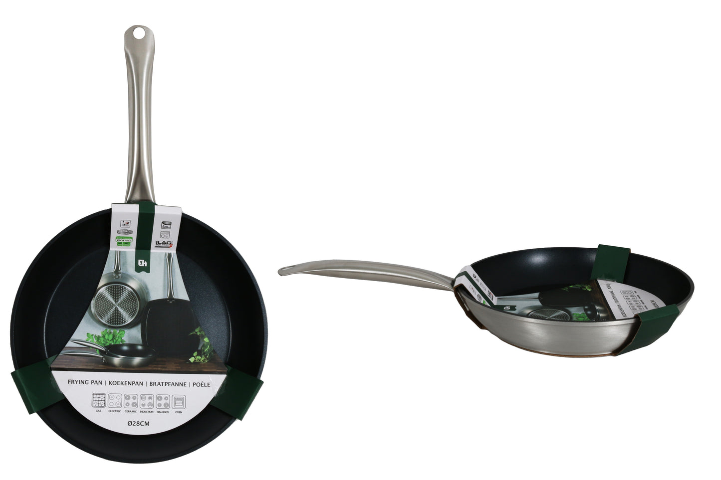 28cm Professional Forged Aluminium Frying Pan - GlassLink