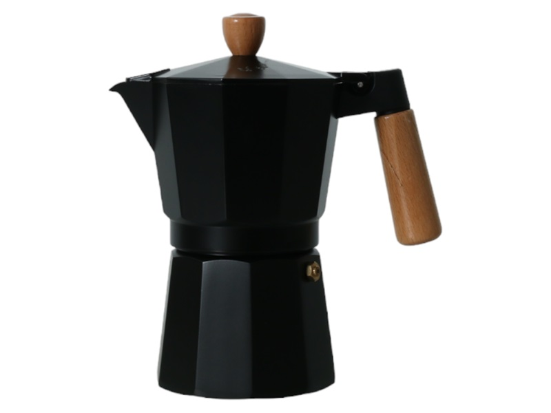 Italian Coffee Moka Pot Black 6 Cups