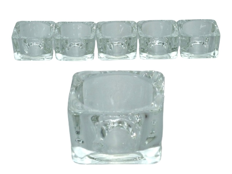 5-Piece Glass Tealight Holder Set – Elegant Home Décor - GlassLink
