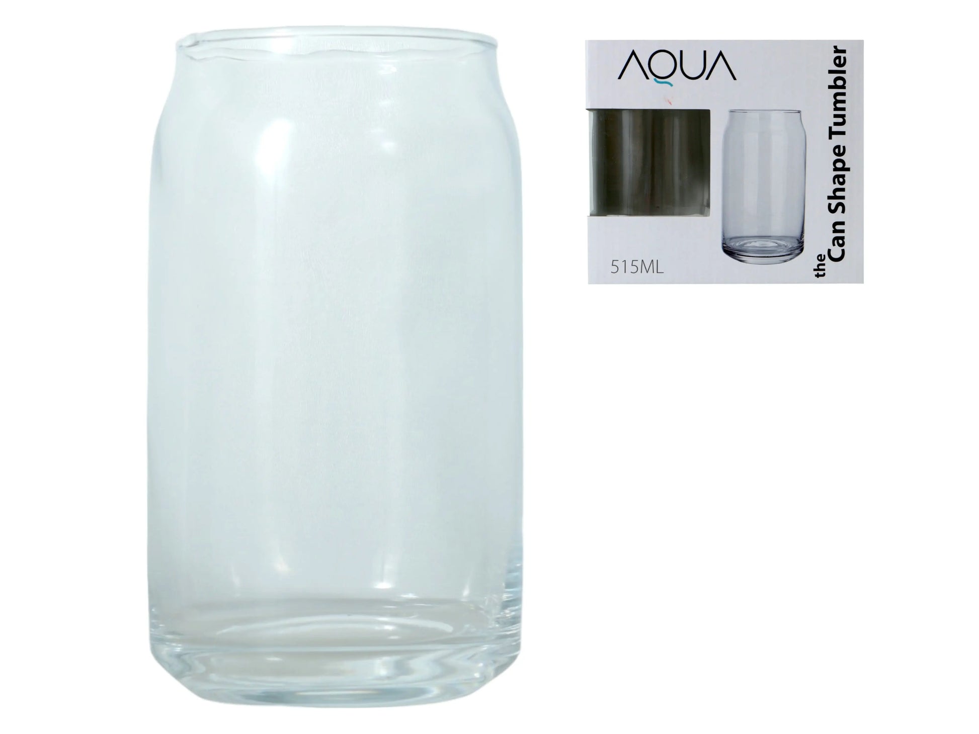 AQUA Tumbler Can Shape Bottle 515ml 4 pack Gift set GlassLink