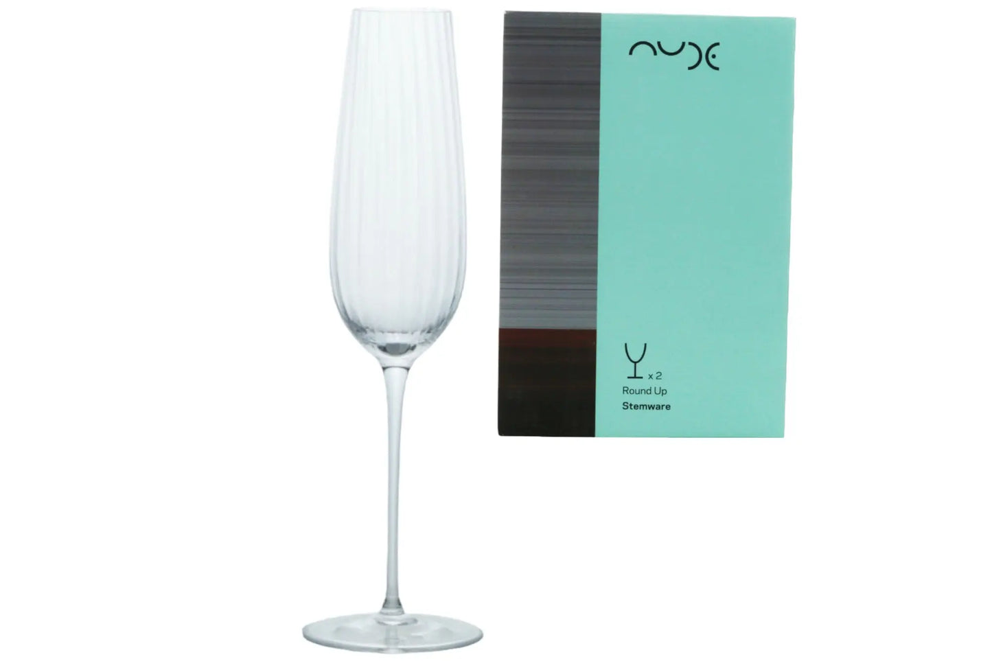 Nude Champagne Round Up Glass 200ml 2-Pack GlassLink