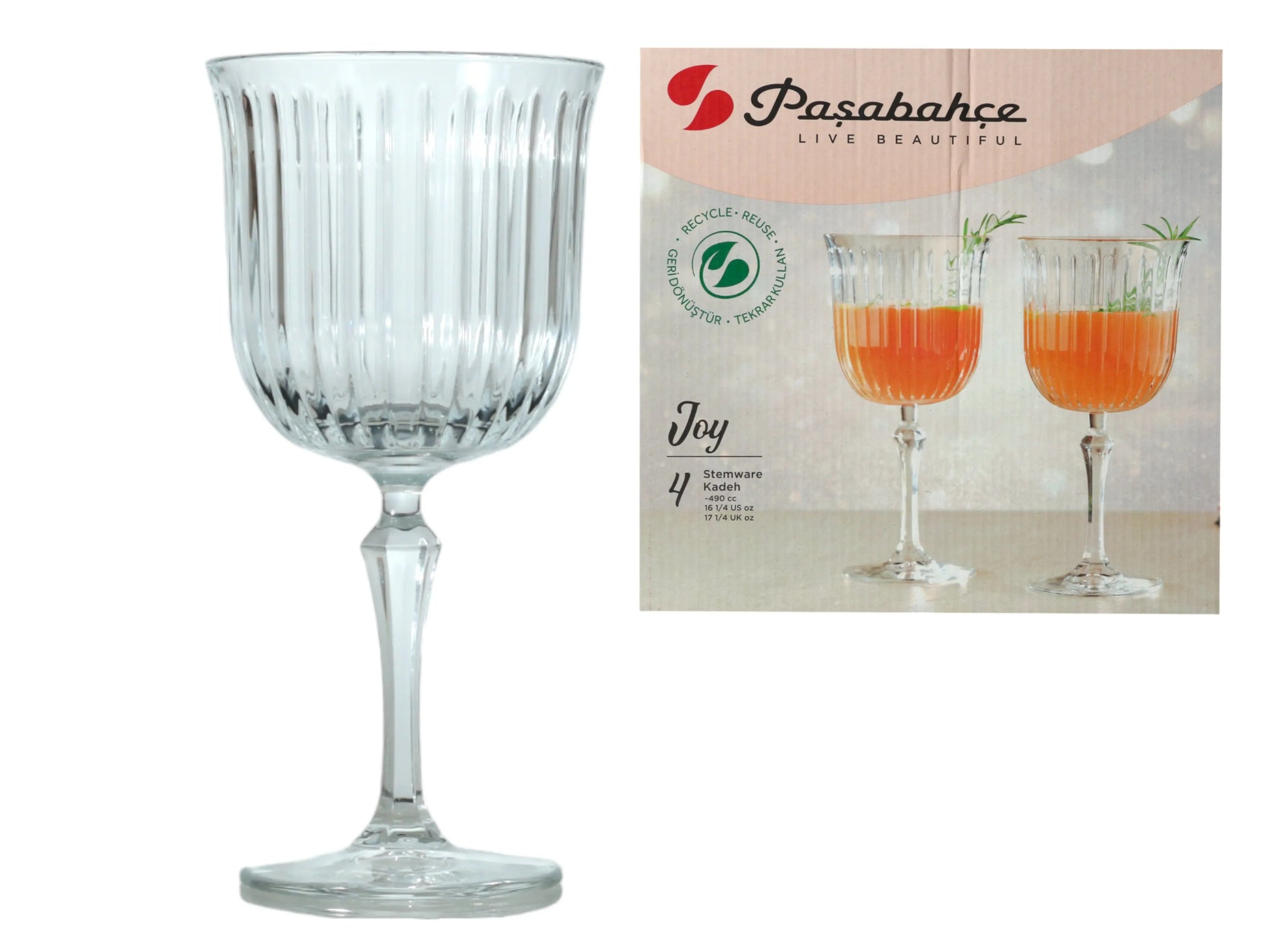 Joy by Pasabahce Cocktail Glass 4-Pack GlassLink