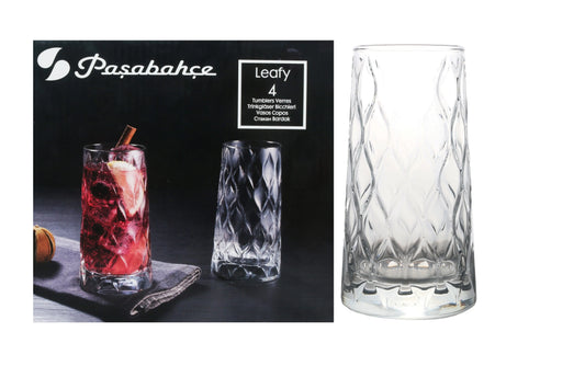 Pasabahce Leafy Juice Glass 345ml 4 - pack GlassLink