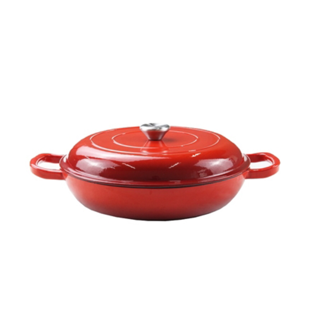 Large Enamel Cast Iron Casserole - 3.5L