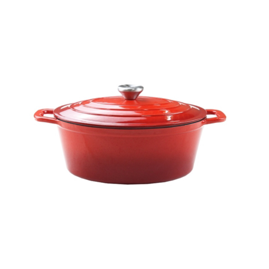 Premium Enamel Cast Iron Oval Casserole - 4L