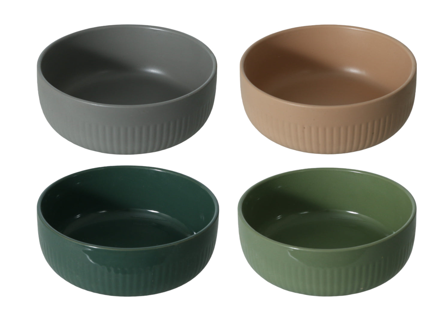 Colourful Ceramic Cereal Bowls - Set of 4 - GlassLink