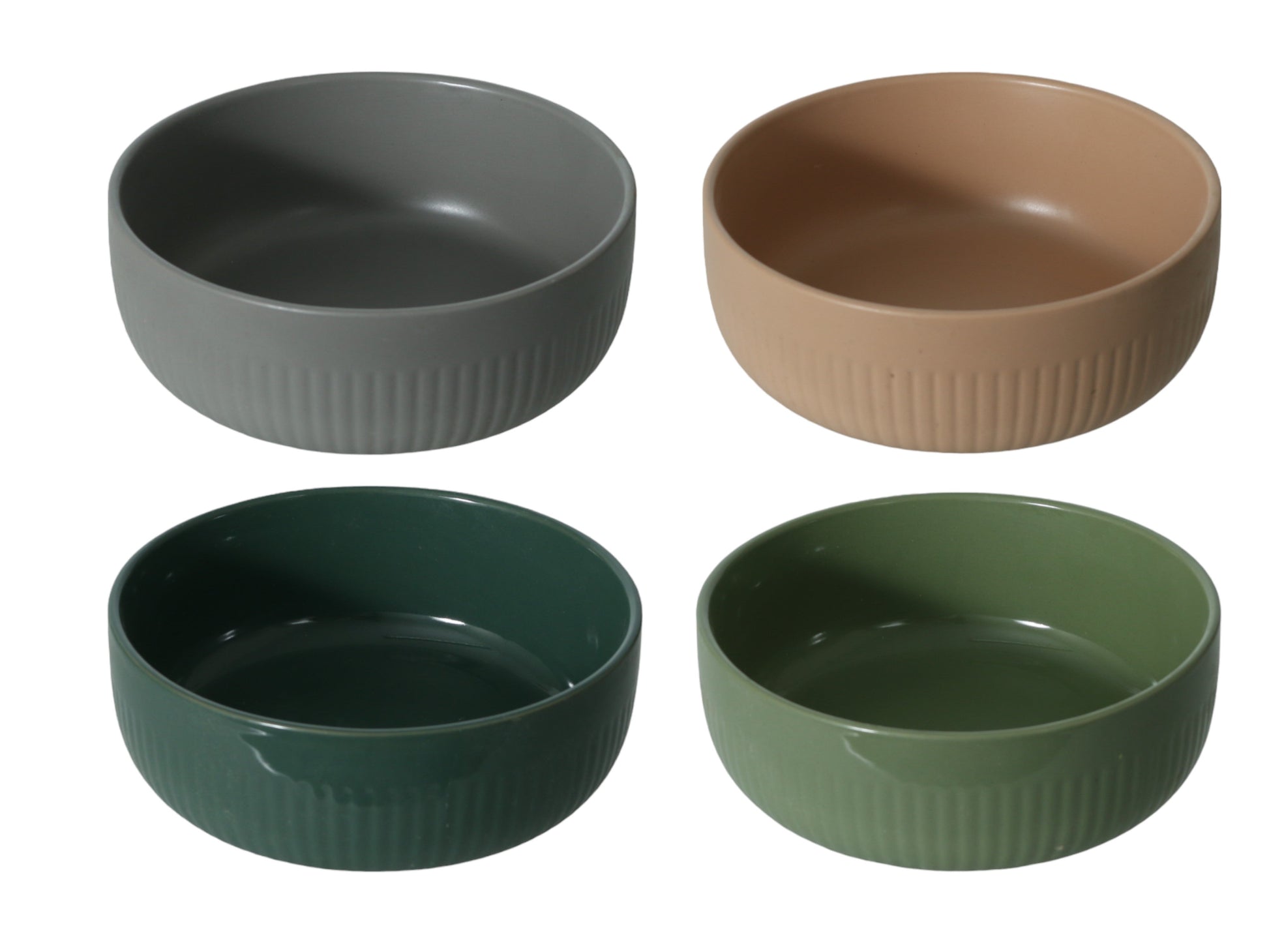 Colourful Ceramic Cereal Bowls - Set of 4 - GlassLink