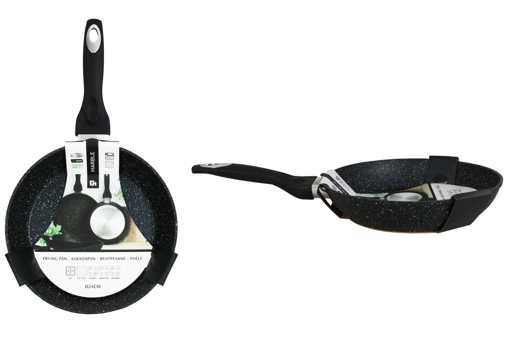 24cm Forged Aluminium Frying Pan - GlassLink