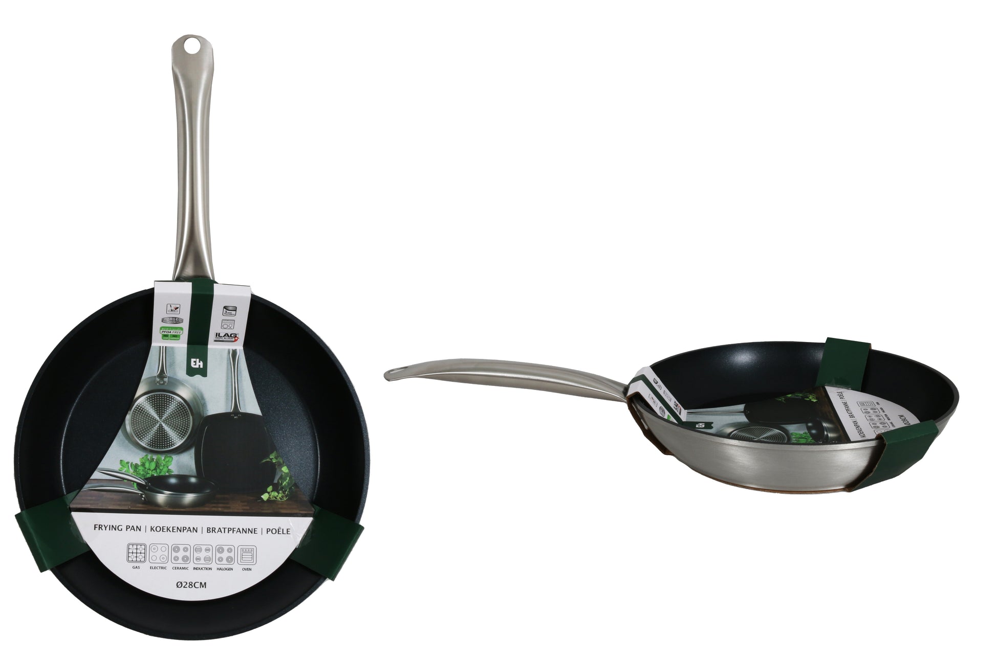 28cm Professional Forged Aluminium Frying Pan - GlassLink