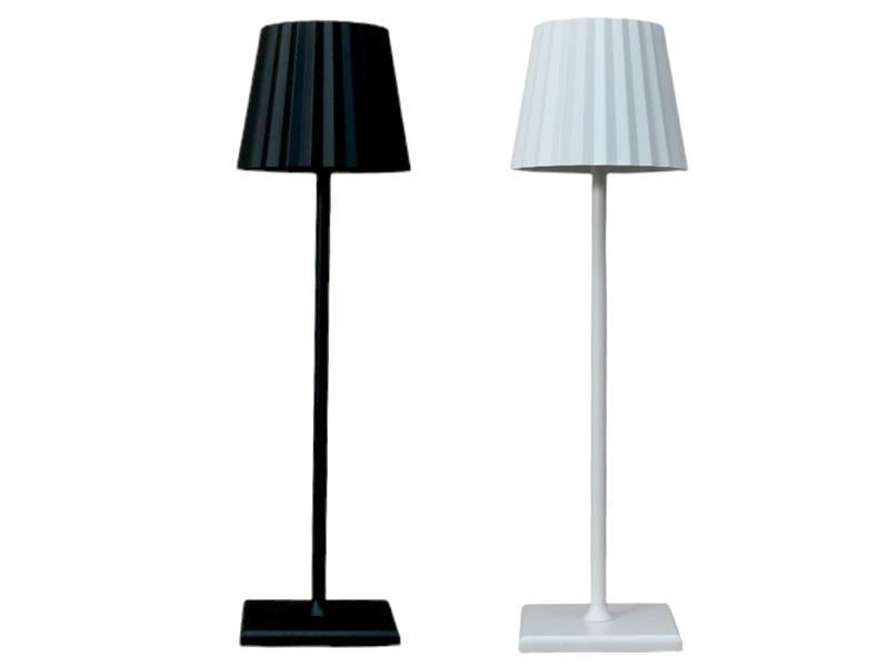 LED Light Table Lamp Black & White – Modern 37.5cm